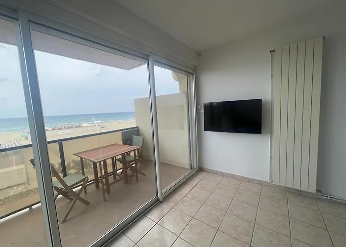 Avec Balcon Vue Mer, Parking Et Climatisation A - Fr-1-696-64 Lägenhet Canet-en-Roussillon